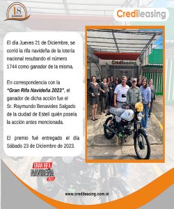Ganador de la “Gran Rifa Navideña 2023”